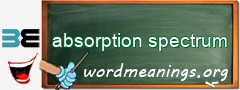 WordMeaning blackboard for absorption spectrum